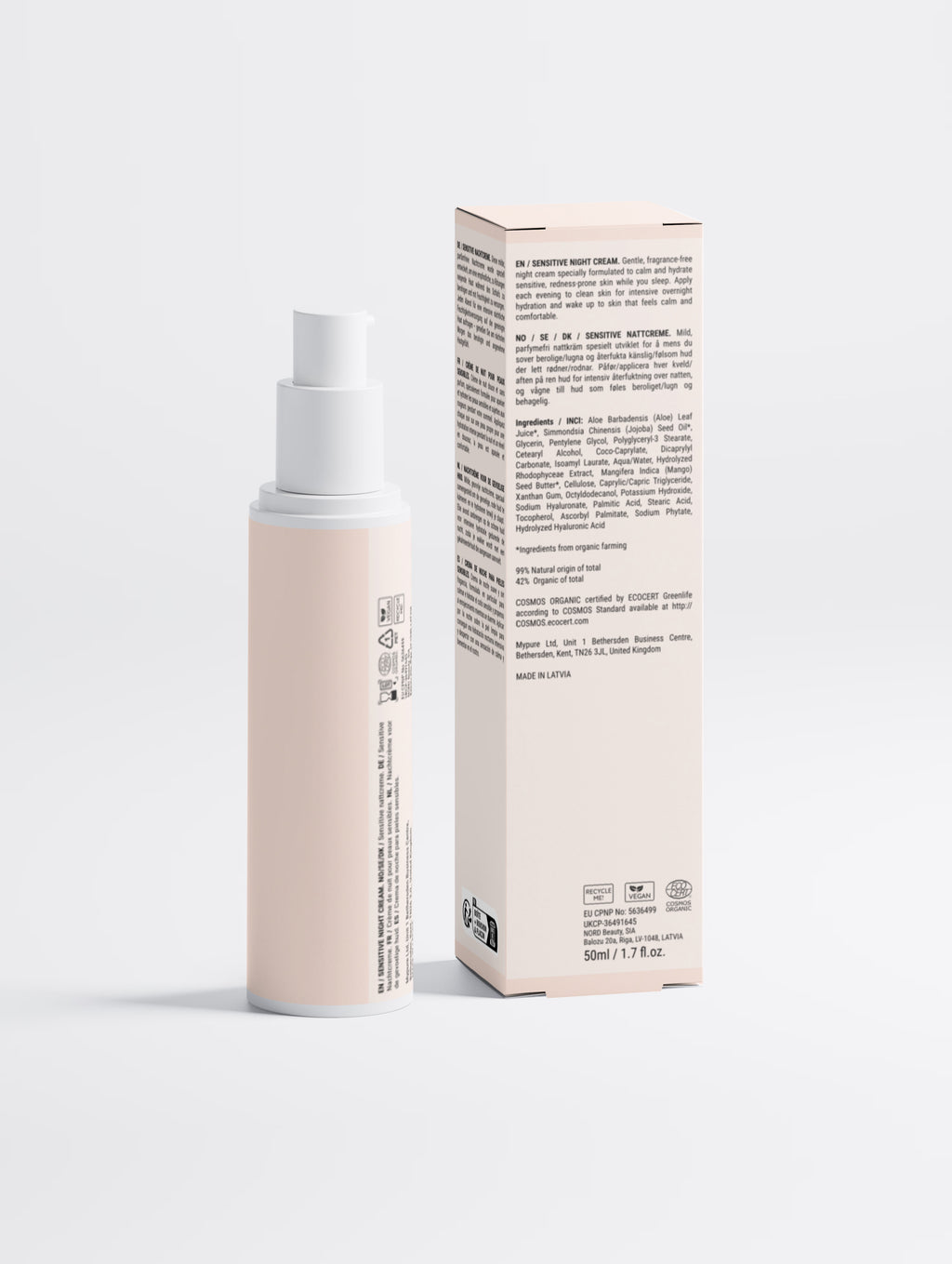 Sensitive Skin Overnight Cream, Fragrance Free